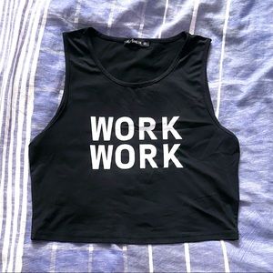 SHEIN Black Work Work Muscle Tee Sleeveless Top [Size L] 🖤